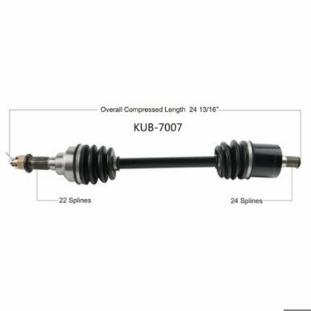 Wide Open OE Replacement CV Axle for KUBOTA REAR L/R RTV-X1140R/W 16-19 KUB-7007